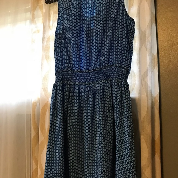 Blue Geometric Print GAP Sundress with Drawstring - Picture 3 of 3